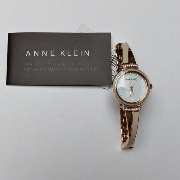 Anne Klein Jeweled Dainty Gold Watch - Picture 5 of 5